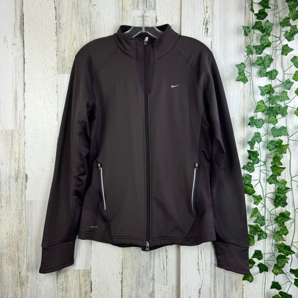 NIKE TECH WINDRUNNER ZIP UP BROWN JACKET SIZE LARGE